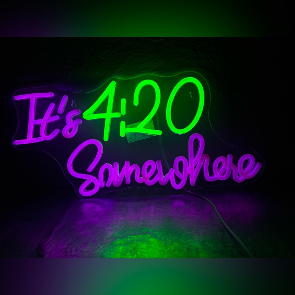 Neon Sign 'It's 4:20 Somewhere'-Price is firm